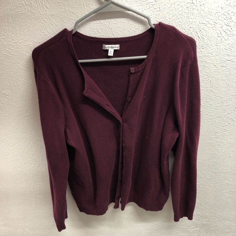 Burgundy Cardigan